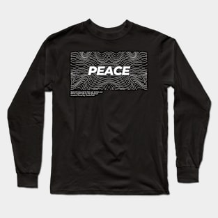 PEACE - Serene Minimalist Design for Harmony Long Sleeve T-Shirt